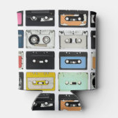 Retro cassette Mix Tapes art patroonpatronen Blikjeskoeler (Achterkant)