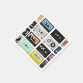 Retro  cassette Mix Tapes art patroonpatronen Servetten (Hoek)