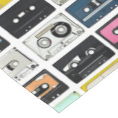 Retro cassette Mix Tapes art patroonpatronen Tafelkleed (Gekanteld)