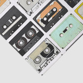 Retro  cassette Mix Tapes art patroonpatronen Tissuepapier (Detail)