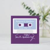 Retro Cassette Mixtape Bruiloft Kaart (Staand voorkant)