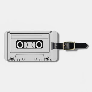 Retro cassette muziek bagagelabel