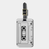 Retro cassette muziek bagagelabel (Voorkant verticaal)