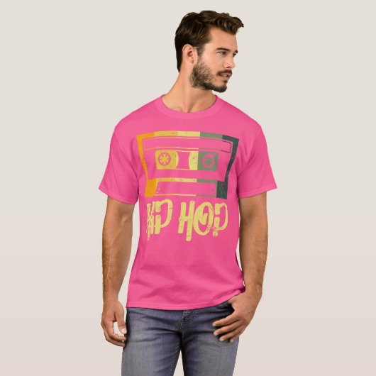 Retro Cassette Muzikant 90s Hip Hop Muziek Cassett T-shirt (Voorkant volledig)