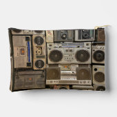 Retro cassette op print naai tas (Achterkant)