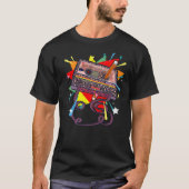  retro-cassette & pen party's van 80 en 90 jaar t-shirt (Voorkant)