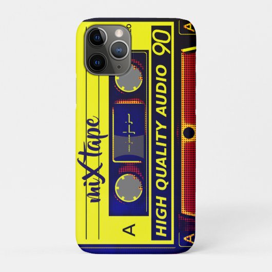 Retro Cassette - Pop Art iPhone Case (Achterkant)