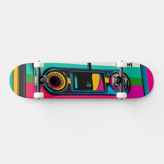 Retro Cassette pop stijl Persoonlijk Skateboard (Horizontaal)