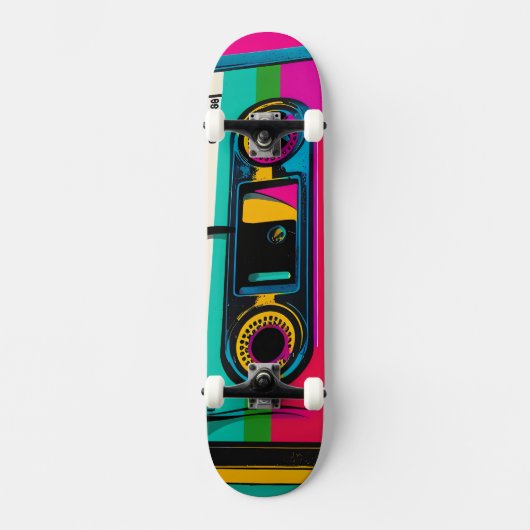 Retro Cassette pop stijl Persoonlijk Skateboard (Voorkant)