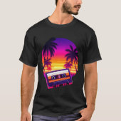 Retro Cassette Sunset T-shirt (Voorkant)