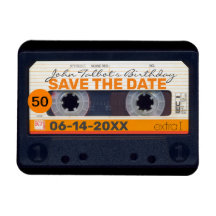 Retro Cassette tape 50e verjaardag Bewaar de datum