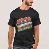 Retro Cassette Tape Design T-shirt (Voorkant)