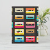 Retro Cassette Tape Pattern – Vintage Music Kaart (Staand voorkant)