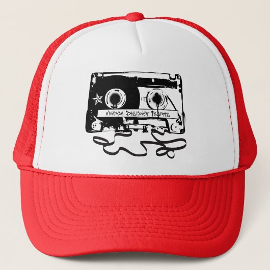 Retro Cassette-tape uit de jaren 80 Trucker Pet (Voorkant)