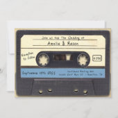 Retro Cassette Tape Wedding Invitation Kaart (Voorkant)
