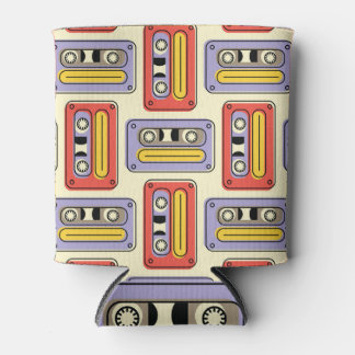 Retro cassette tapes: naadloos patroon. blikjeskoeler