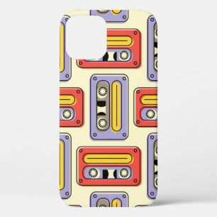 Retro cassette tapes: naadloos patroon. Case-Mate iPhone case