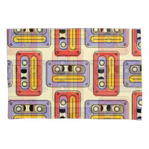 Retro cassette tapes: naadloos patroon. kussensloop