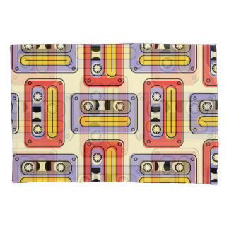Retro cassette tapes: naadloos patroon. kussensloop
