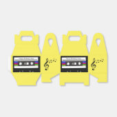 "Retro Cassette" voor de voetbox Bedankdoosjes (Uitgevouwen)