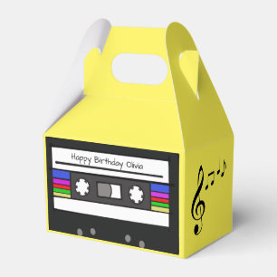 "Retro Cassette" voor de voetbox Bedankdoosjes