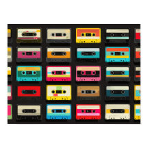 Retro Cassetteband Patroon – Vintage Muziek