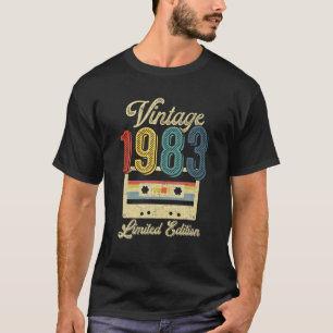 Retro  Cassettebandje 1983 39e verjaardag Mus T-shirt