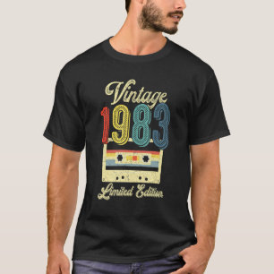 Retro  Cassettebandje 1983 40e verjaardag Mus T-shirt