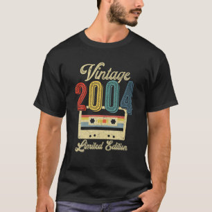 Retro Cassettebandje 2004 18e verjaardag Mus T-shirt