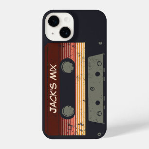 Retro Cassettebandje -80s  Gepersonaliseerde Naam iPhone 14 Hoesje