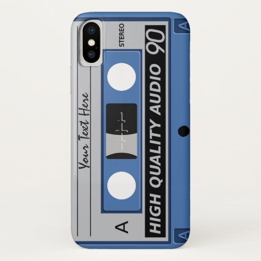 Retro Cassettebandje aangepaste telefoonhoesjes Case-Mate iPhone Case (Achterkant)