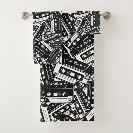 Retro Cassettebandje badhanddoek set Bad Handdoek (Insitu)