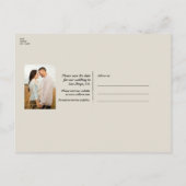 Retro Cassettebandje Beige Grey 90's Save the Date Aankondigingskaart (Achterkant)