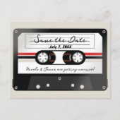 Retro Cassettebandje Beige Grey 90's Save the Date Aankondigingskaart (Voorkant)