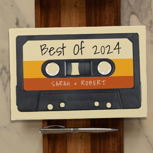 Retro Cassettebandje Best of Wedding Favor Gastenboek