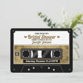 Retro Cassettebandje Bridal Shower Uitnodiging (Staand voorkant)