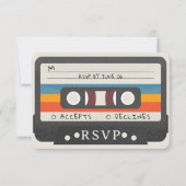 Retro Cassettebandje bruiloft RSVP (Voorkant)