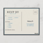 Retro Cassettebandje De Grootste Hit Bruiloft RSVP Briefkaart (Achterkant)