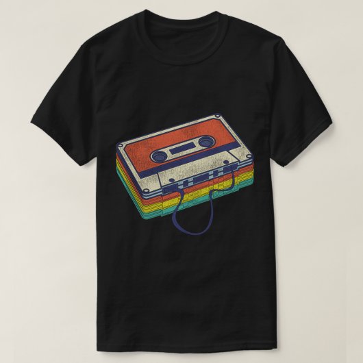 Retro Cassettebandje Design T-shirt (Design voorkant)