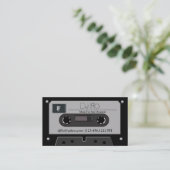 Retro Cassettebandje DJ Visitekaartjes (Staand voorkant)