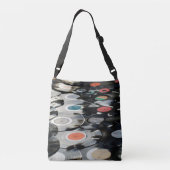 Retro Cassettebandje en Albums Crossover Bag Crossbody Tas (Achterkant)