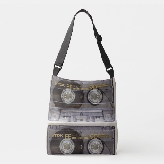 Retro Cassettebandje en Albums Crossover Bag Crossbody Tas (Voorkant)