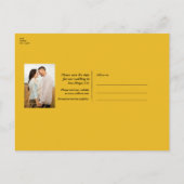 Retro Cassettebandje Geel 90's Save the Date Aankondigingskaart (Achterkant)