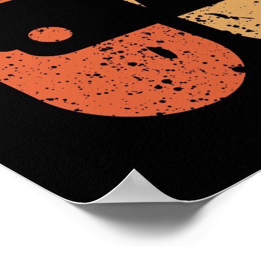 Retro-Cassettebandje (Grunge-effect) Poster (Hoek)