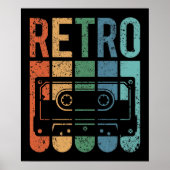 Retro-Cassettebandje (Grunge-effect) Poster (Voorkant)