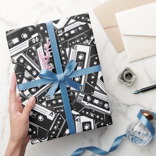 Retro Cassettebandje inpakpapier (Geschenken)