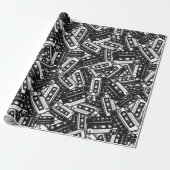Retro Cassettebandje inpakpapier (Uitgerold)