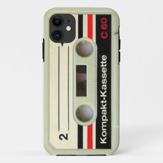 Retro Cassettebandje iPhone Case (Achterkant)