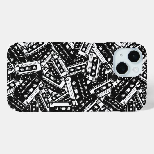 Retro Cassettebandje iPhone Case (Achterkant (horizontaal))