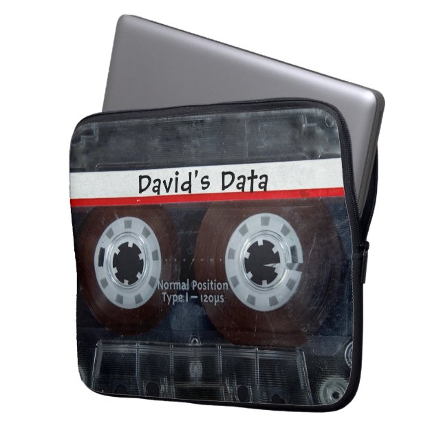 Retro-Cassettebandje Laptop Sleeve (Voorkant Links)